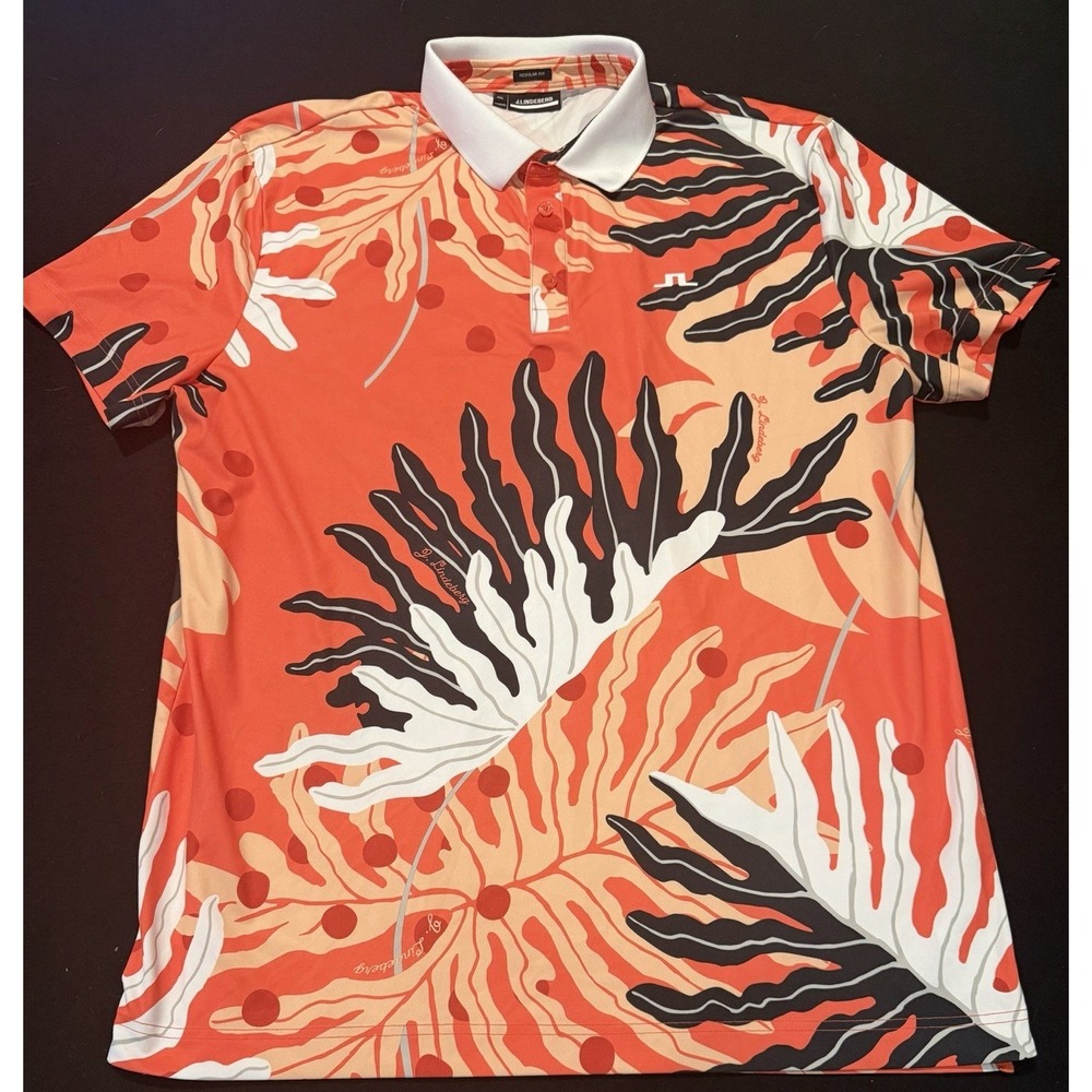 J Lindenberga Regular Fit Martin Print Golf Polo Shirt Sz XXL‎